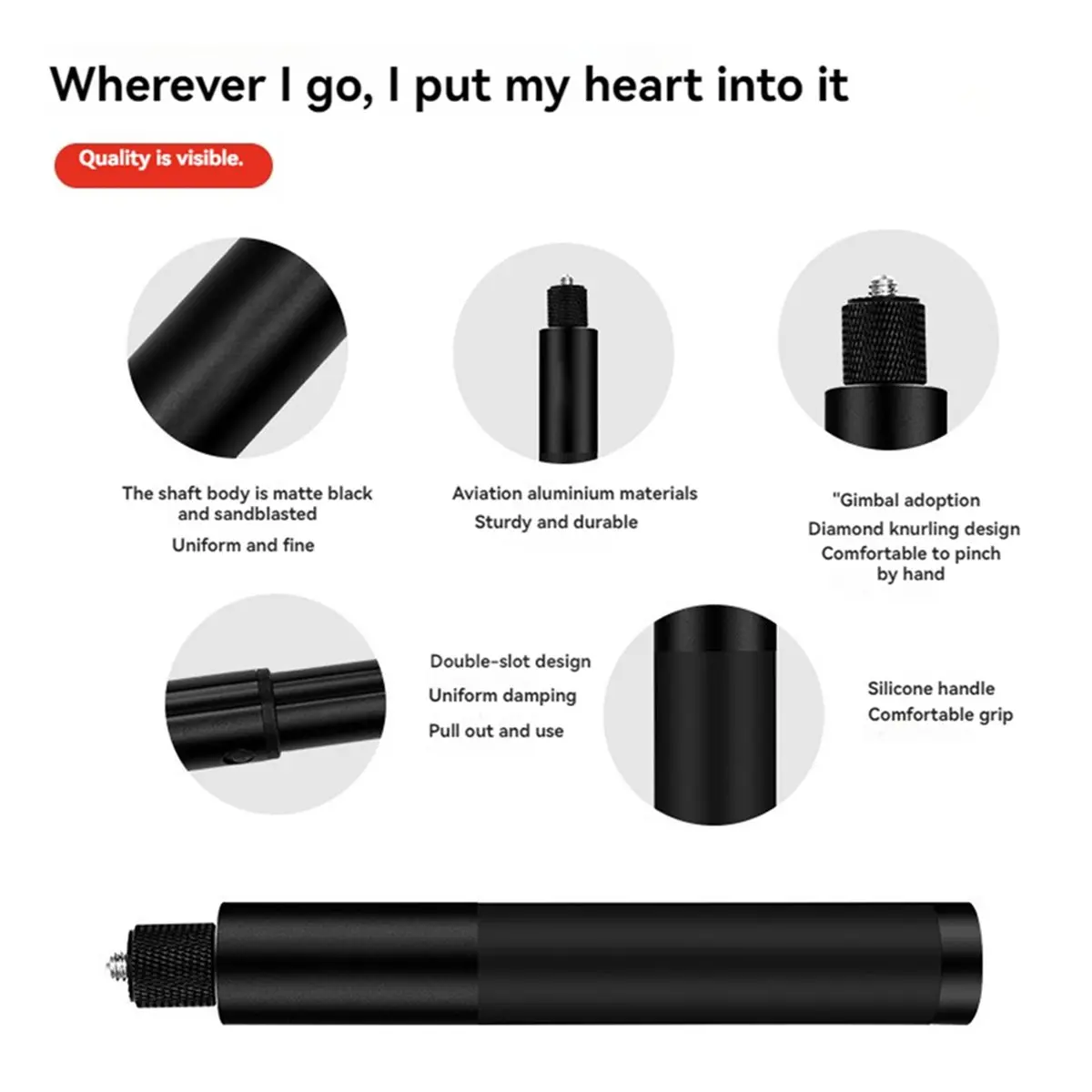 A85P 70cm Invisible Selfie Stick for DJI for Insta360 for Gopro Action Camera Smartphone Portable Extended Selfie Stick Pole
