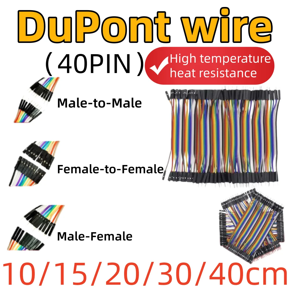 Dupont Line 10CM 20CM 30CM 40Pin Male to Male + Male to Female and Female to Female Jumper Wire Dupont Cable for Arduino DIY