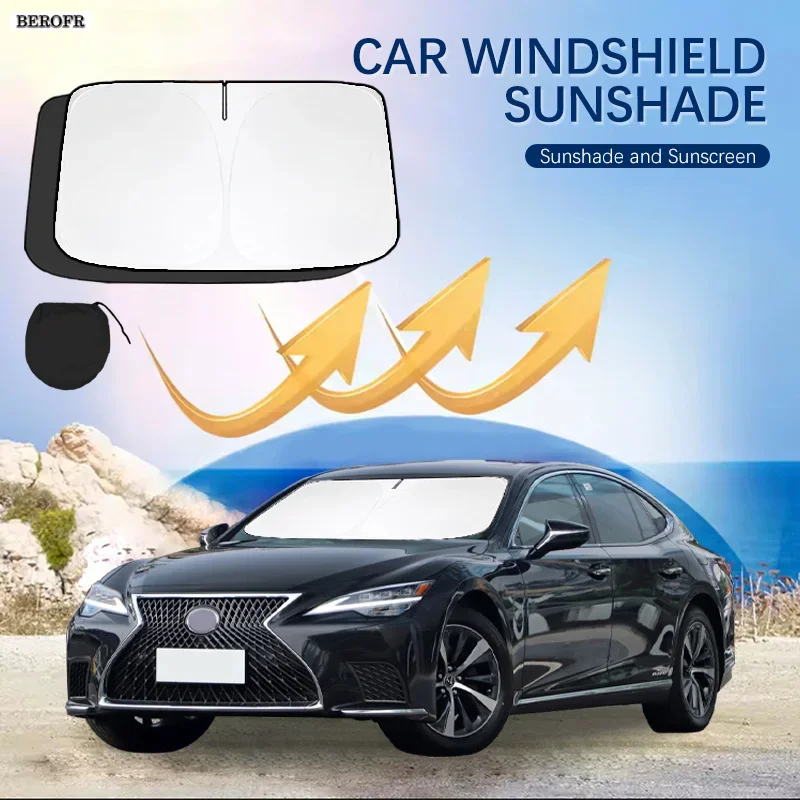 Car Windshield Sun Shade Covers Front Window Sunscreen UV Parasol For Lexus LS 400 LS430 Summer Car Accessories