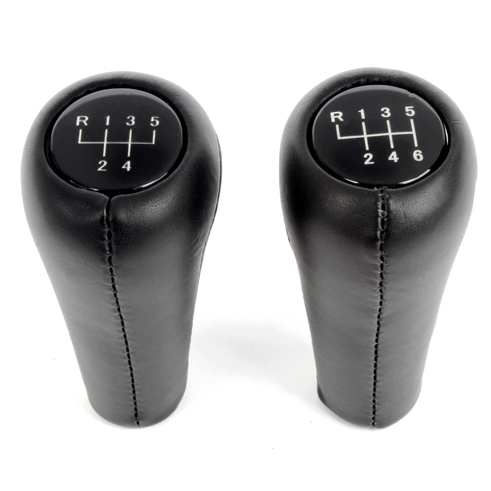 For BMW 1 3 5 6 Series E30 E32 E34 E36 E38 E39 E46 E53 E60 E63 E83 E84 E90 E91 Car 5 6 Speed Leather Gear Stick Shift Knob