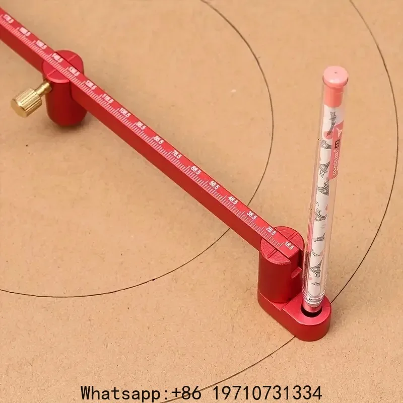 300mm Adjustable Drawing Circle Ruler,Aluminum Compass Scribe Center Finder,Woodworking Fixed-Point Circle Line Marking Gauge