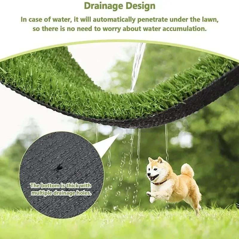 Artificial Grass Dog Pee Pad Pet Lawn Mat Pet Training Dog GrassEasy To Clean Lawn Mat with Drainage Holes Pet Indoor Outdoor