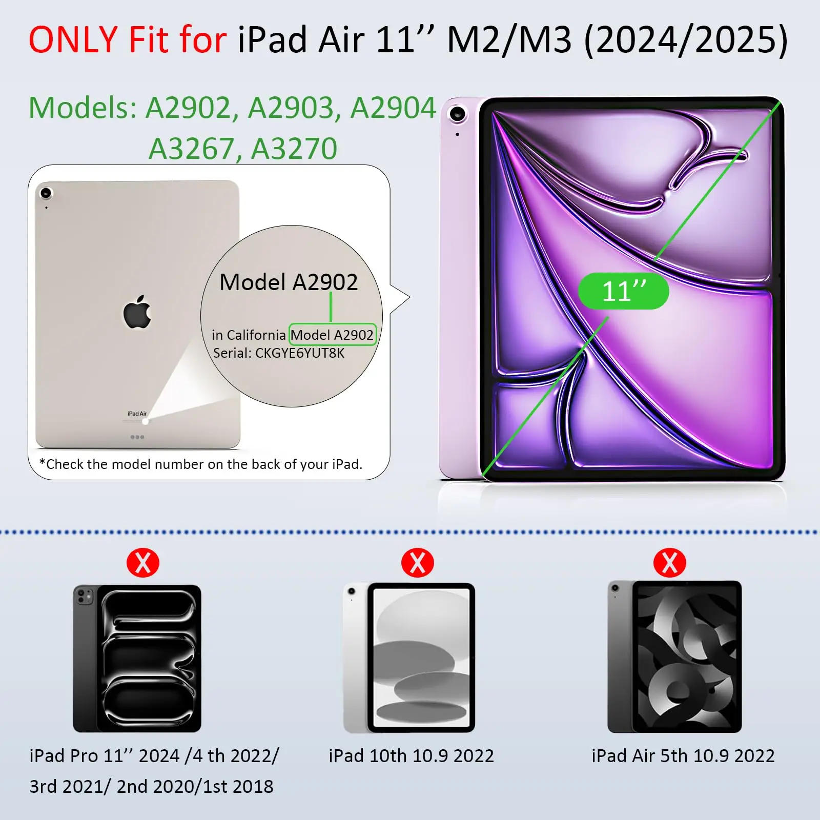 Screen Protector for Apple iPad Air 11-Inch M2/M3 2024 2025 (6th 7th Gen) Anti-Scratch High Hardness Bubble-Free Tempered Glass