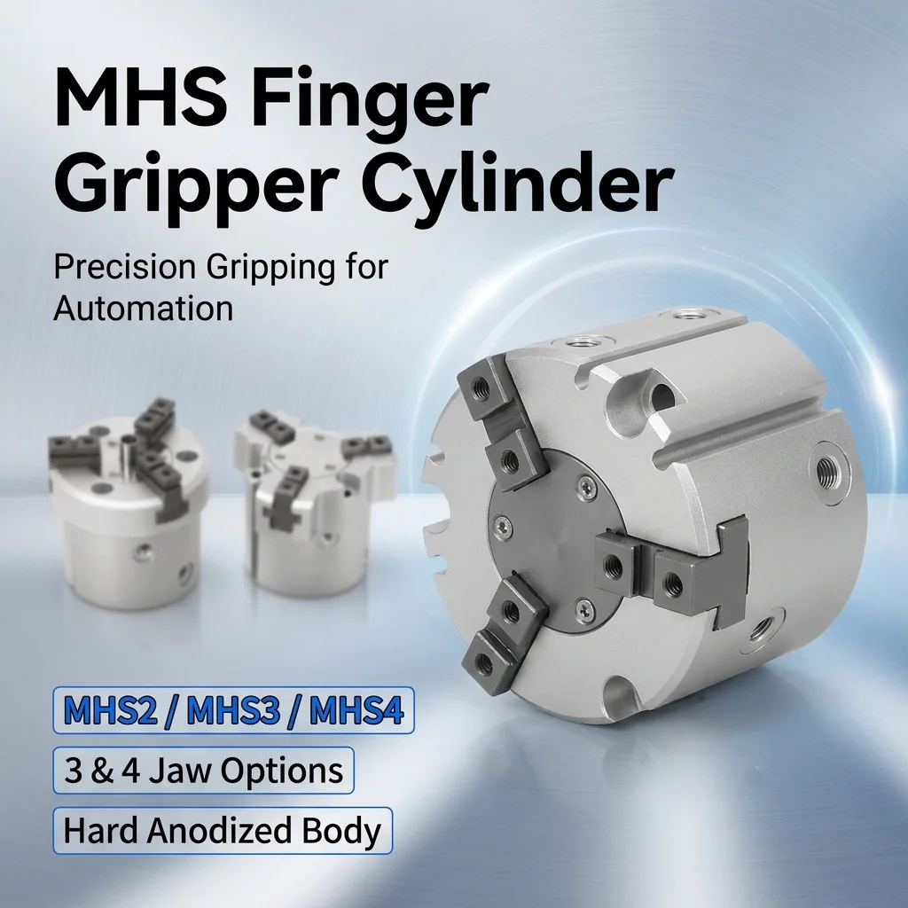 MHS2/MHS3/MHS4 Series Pneumatic Gripper - Parallel Type Air Gripper Two-jaw Three-jaw - 16D 20D 25D 32D 40D 63D 80D for Automati
