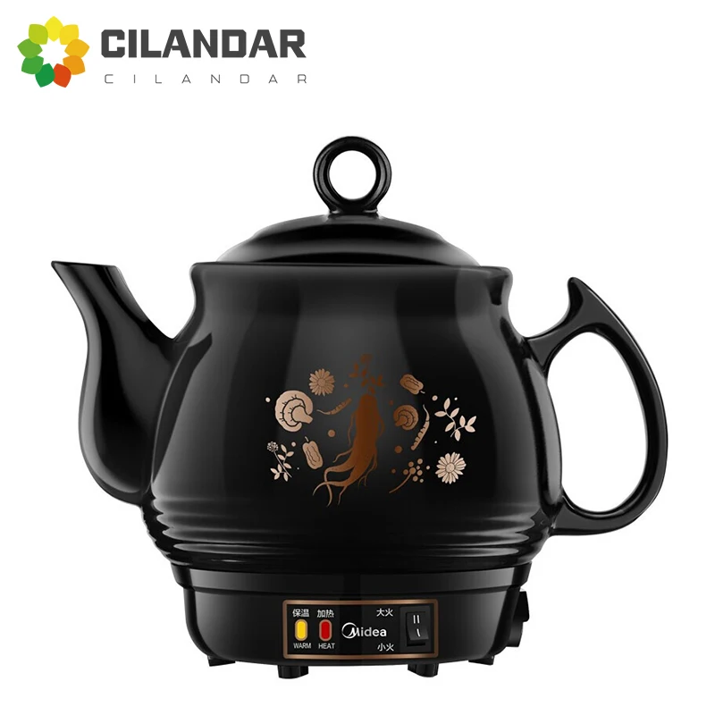 Clay pot for traditional Chinese medicine decoction fully automatic household plug-in multifunctional 3-L ceramic decoction pot