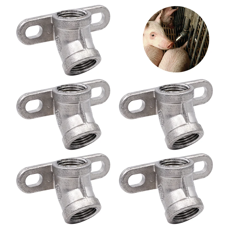 

5Pcs Pig Water Drinker Nipple Elbow Connector Thicken Automatic Piglets Waterer Livestock Feeding Equipment