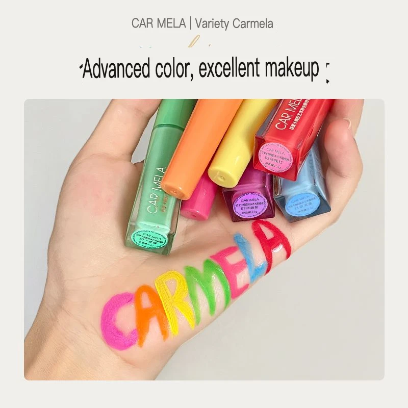 Camela Colored Eyeliner Liquid Waterproof Painting Cos Stage Makeup White Red Blue Yellow Green Pink Matte Pearlescent Eyeliner