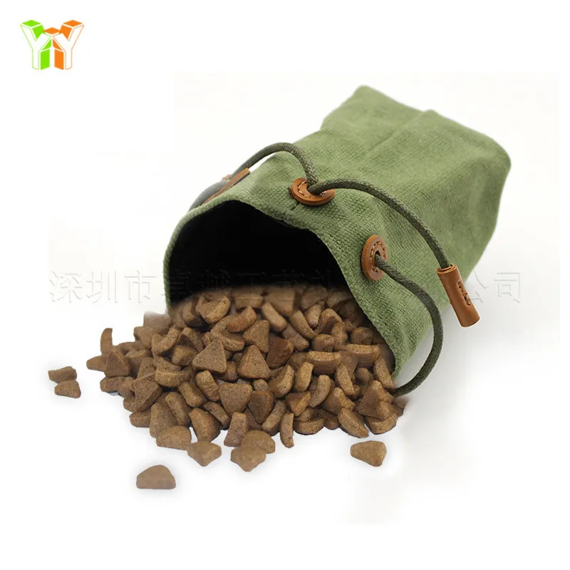 New Pet Snack Bag Dog Treat Pouch Food Storage Bag Portable Pet Training Treats Storage Snack Bag Outdoor Canvas Dog Food Bag