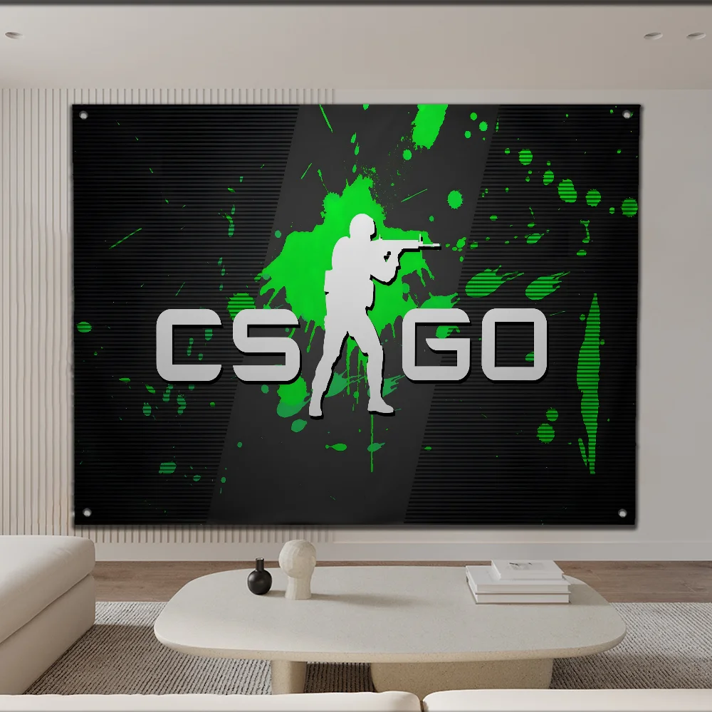 

GAME CS-GO Flag Garden Flags For Party Living Room Home Balcony Wall Decor Banner Bedroom Tapestry Outdoor