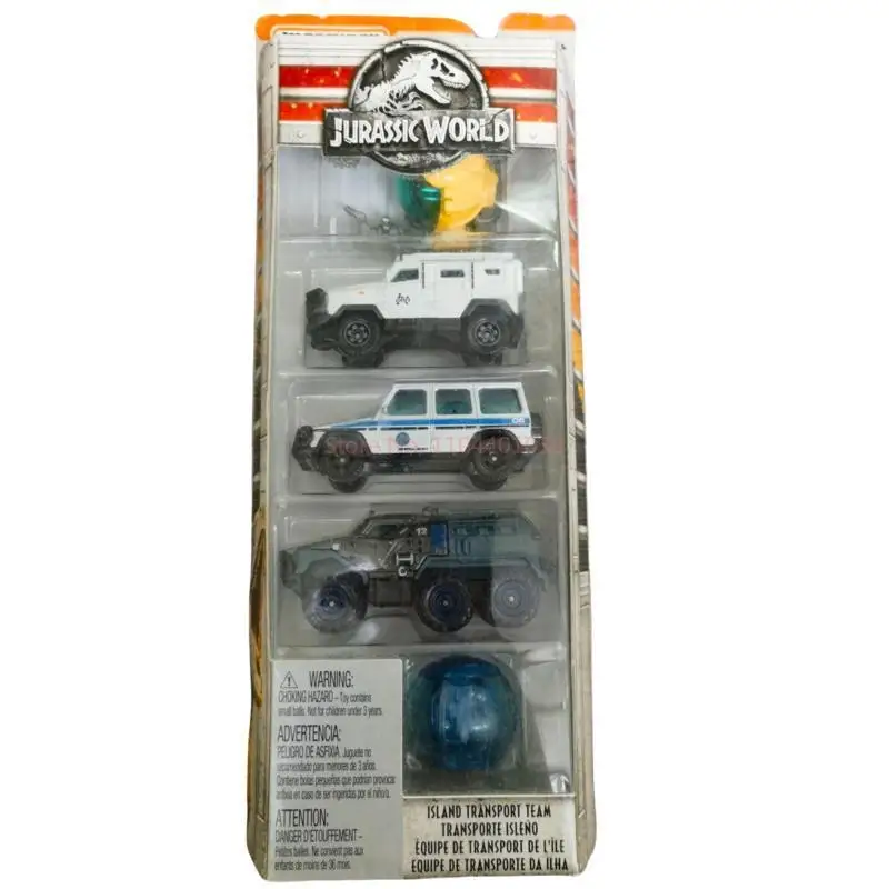 รถโมเดลไดแคสต์จากภาพยนตร์จูราสสิคพาร์ค ชุด 5 คัน FMX40 ขนาด 1/64 ของเล่นสะสม ของขวัญวันเกิดสำหรับเด็กผู้ชาย