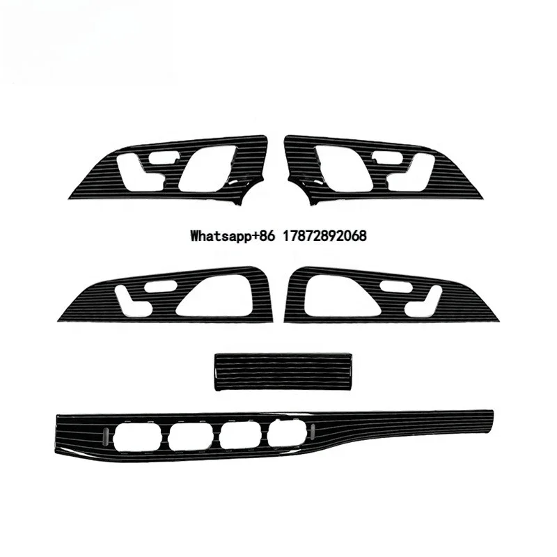 Modern Car Interior Decoration 5-Line Stripe Pattern Trim Panel Set Piano Brushed Panel Panel for  GLE GLS W167