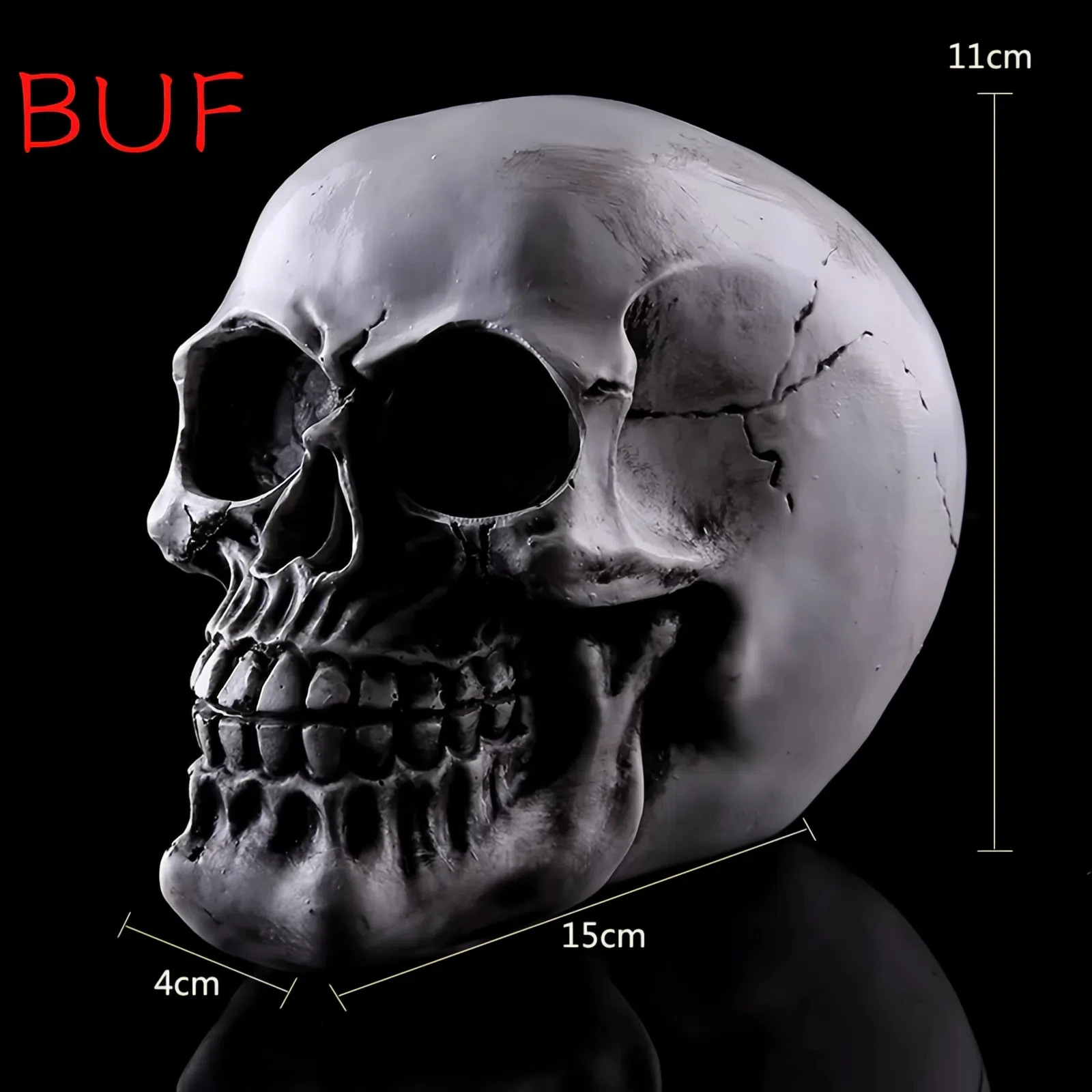 Human Head Skull Statue for Home Decor Resin Figurines Halloween Decoration Sculpture Medical Teaching Sketch Model Crafts 166