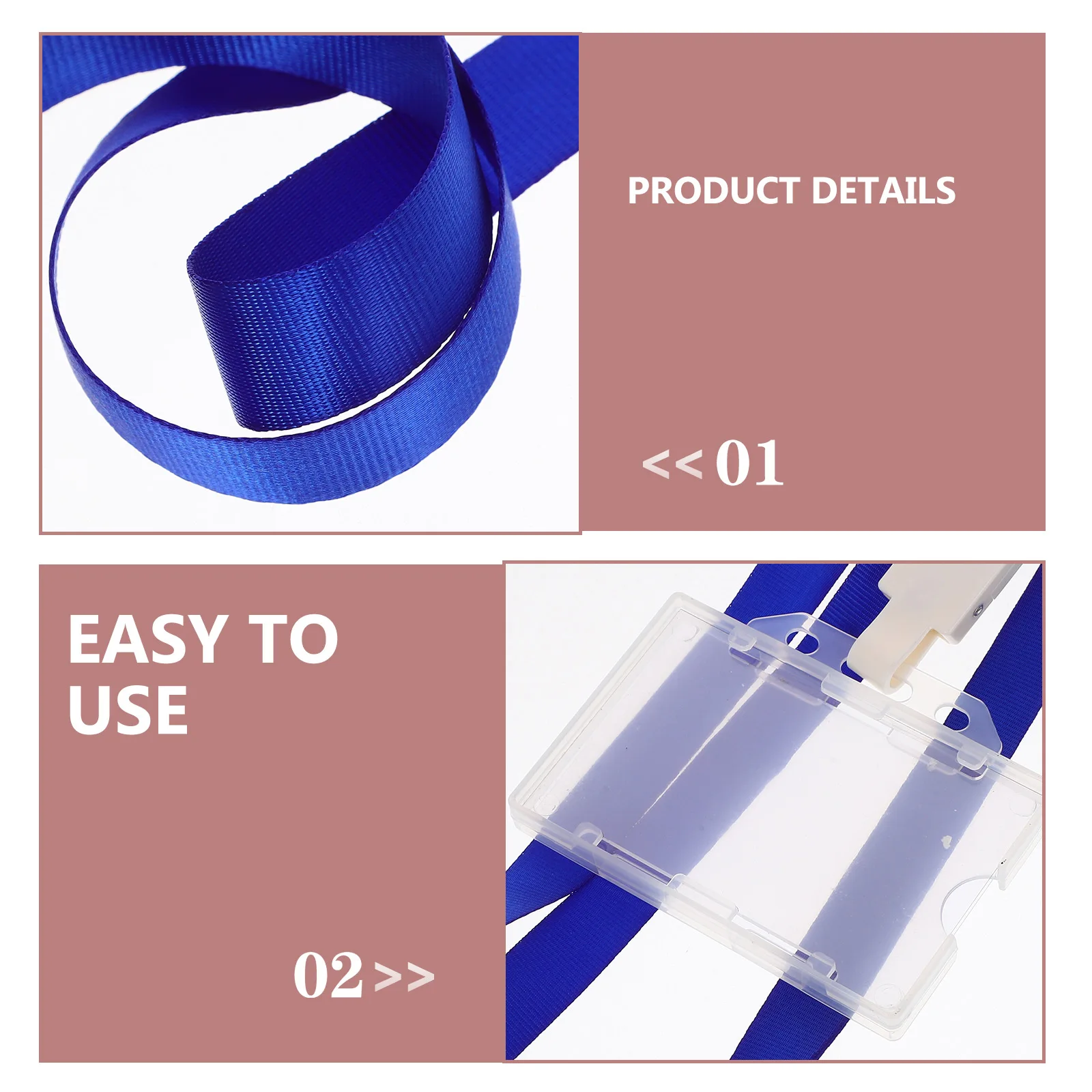 

1 set Id Badge Sleeve Horizontal Clear Card Holder For Id Credit School Bus Office Name Library Cards Lightweight