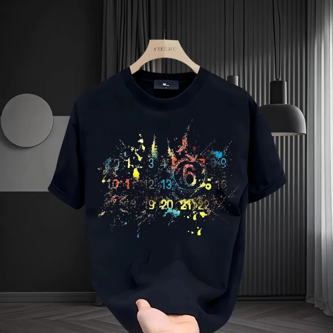 

Популярная новая стильная футболка с короткими рукавами из чистого хлопка унисекс, высококачественная футболка с половиной рукавов в европейском стиле, модная Topstreet