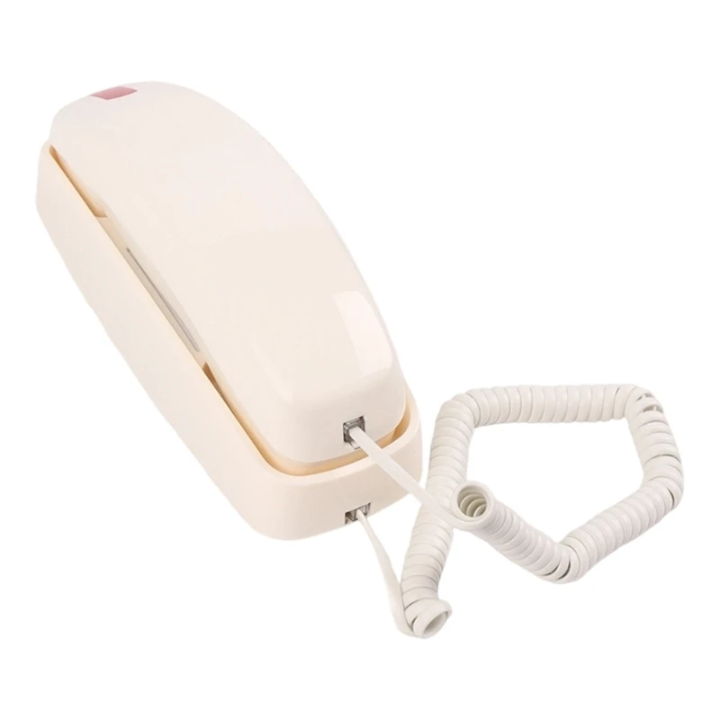 Practical ABS interconnected Line Telephone Wall Mount Option Pink For Home