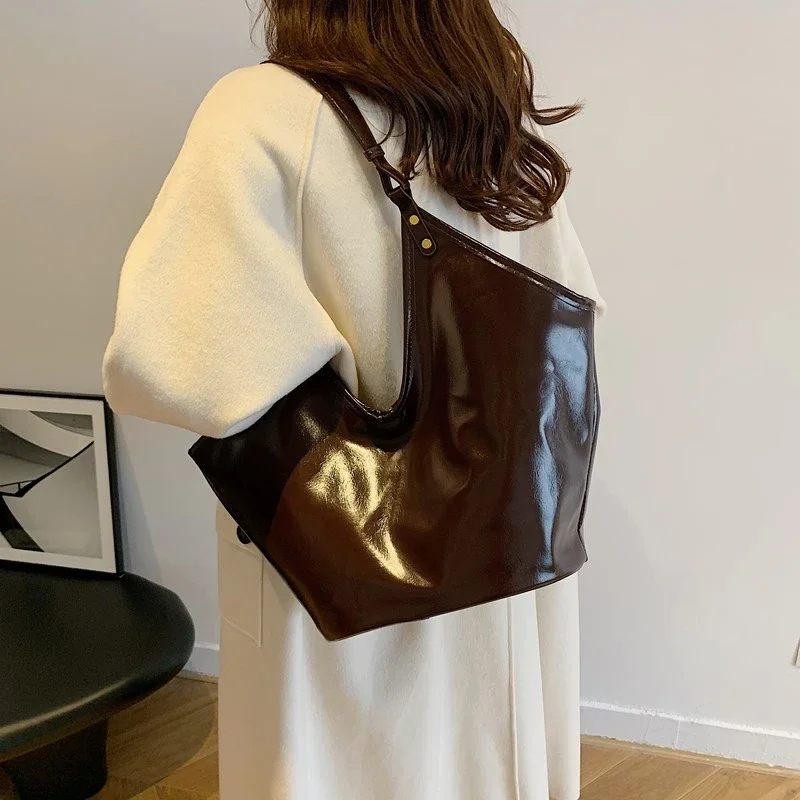 Sac fourre-tout universel pour femme, coutures de voiture en PU, tendance de la mode, unique initié, automne, hiver, nouveau, 2024