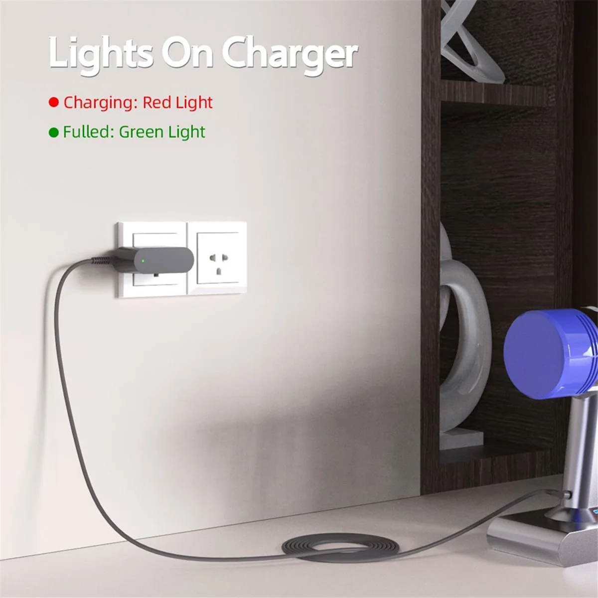 FZFZ 30.45V 電源コード交換用 V10 スリムコードレス掃除機アクセサリー充電電源コード米国プラグ