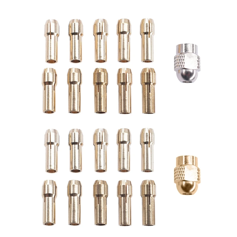 11 Pcs Collet Chucks Set Copper Collet Chuck forDremel Rotary Tool  Engraver G5AB