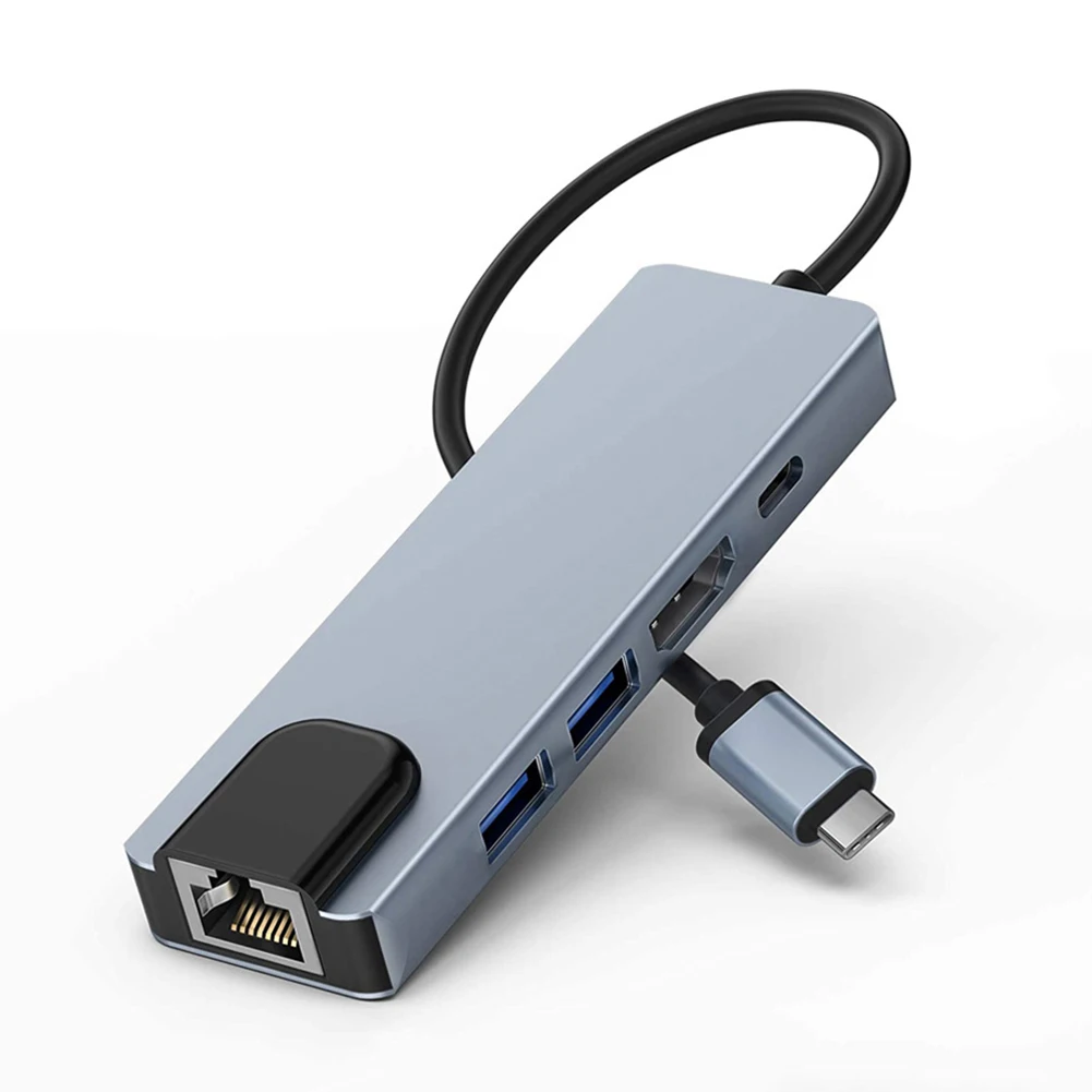 

Адаптер-расширитель USB Type-c, RJ45, 4K, HDMI, USB 3,0