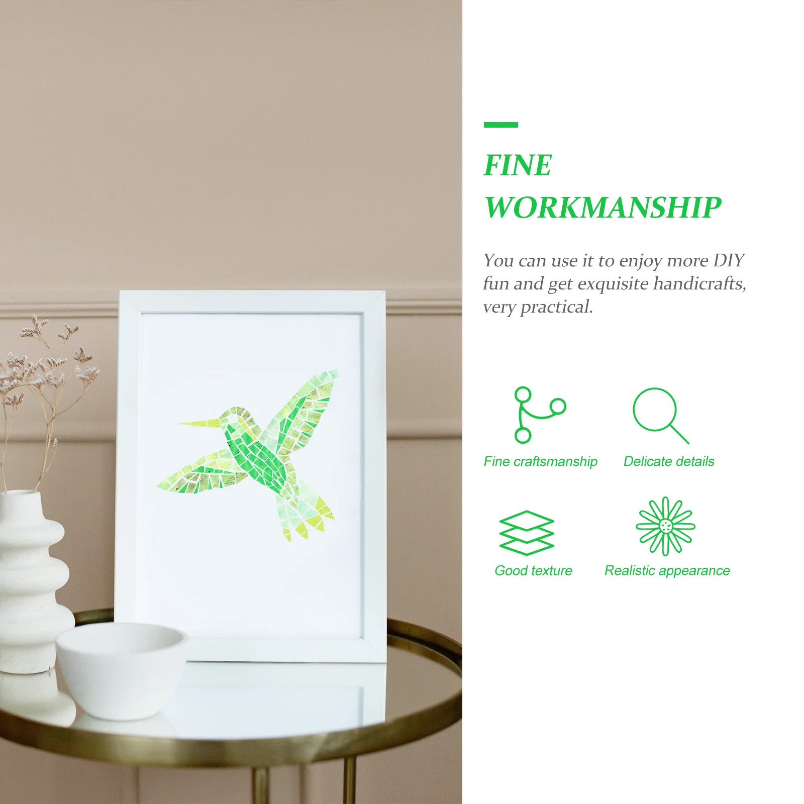 

4 Pcs Mosaic Tiles Handmade Glass Crafts Home Decoration Abolos for Mosaics Bathroom Arts