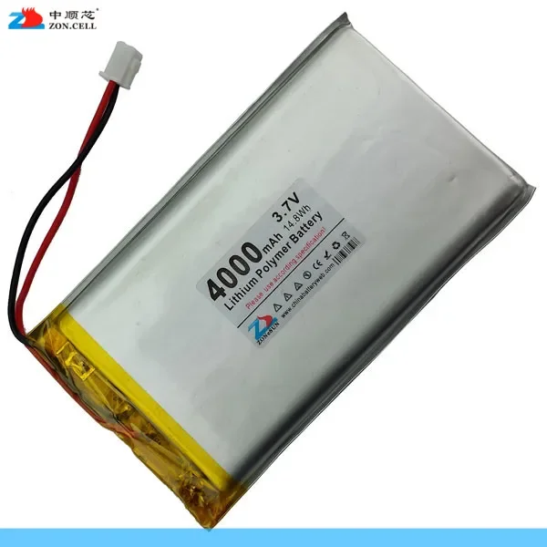 In de verzendkern 4000mAh 407793   3,7 V lithium-polymeerbatterij 407595   navigator videomachine Oplaadbare Li-ion cel