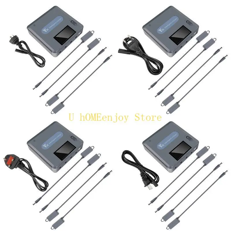 

B0KF 6 в 1 зарядка батареи Digital Display Digital Display с ЖК -дисплеем быстрое параллельная зарядка для 3