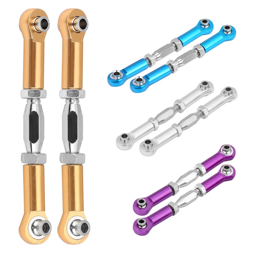 Steering Rod CNC Machined Aluminum Alloy RC Coupling Servo Rod Replacement Accessory for HSP 94111/94188 RC Car106017