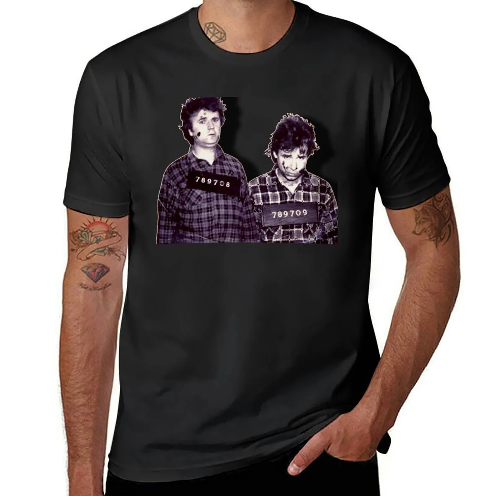 Bob and Doug Mckenzie Mugshot - Canuck SCTV Legends T-Shirt anime cute tops anime clothes quick drying mens graphic t-shirts