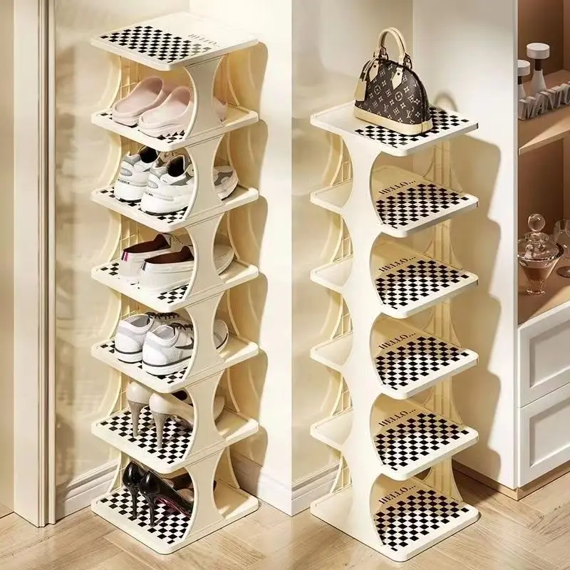 Stackable Shoe Rack Multi-layer Storage Shoes Shelf Box Plastic Space Saving Cabinet Shoes Organizer for Home Entry