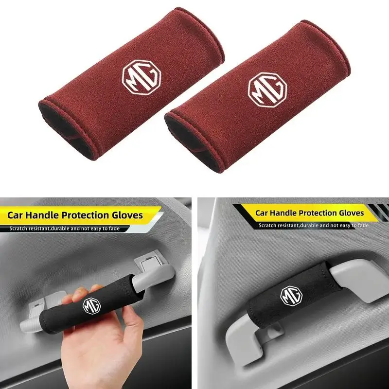 MG Specific Roof Handle Protection Sleeve Fit ZS EV HS GT One, Durable Anti-fade Car Interior Ceiling Grab Grip Cover