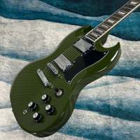 6 Strings Electric Guitars Retro Green Version Rosewood Fingerboard Mahogany Body