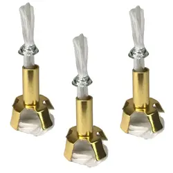 3Pcs Oil Lamp Wick Holder with Glass Fiber Wicks Copper Alloy Stand Glass Tube Shelf for Proposal Wedding DIY Oil Lamp
