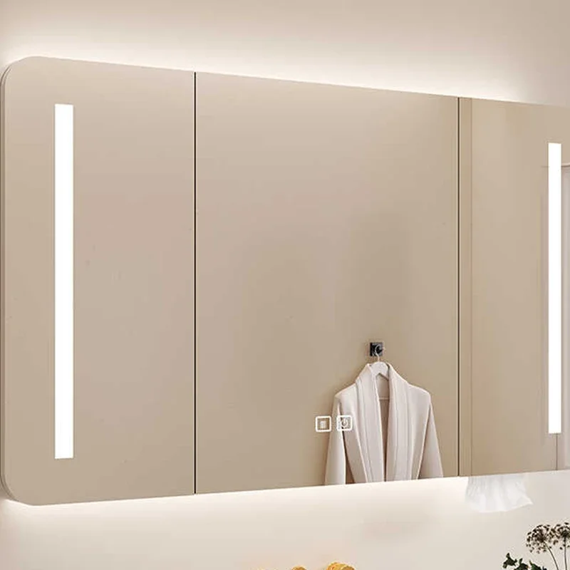 

Nordic Intelligent Bathroom Cabinets Multifunctional Touch Bathroom Cabinets Defogging Home Furniture Compartiment HBMC