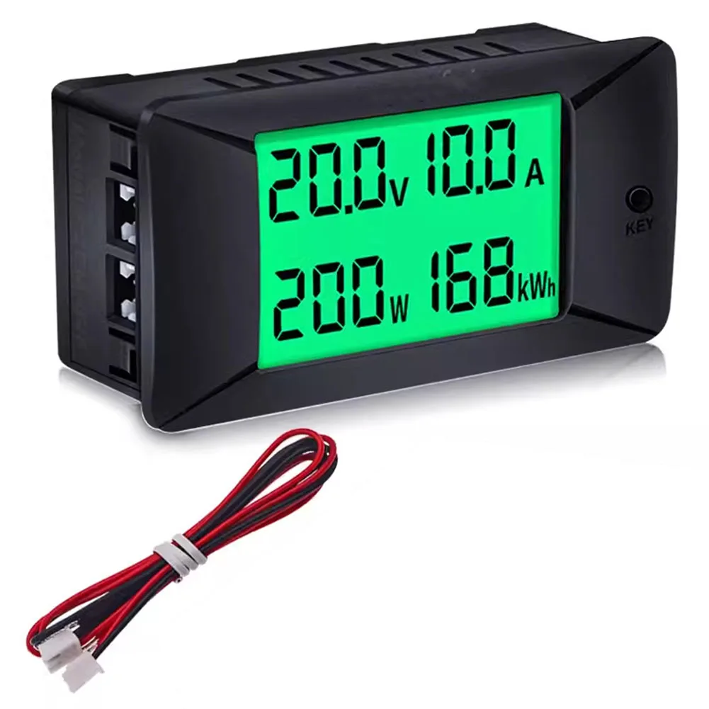 50-300A Volt Amp Solar Power Meter Kwh Multi Wattmeter DC Panel LCD Voltmeter Ammeter Digital Watt Energy Meter ﻿