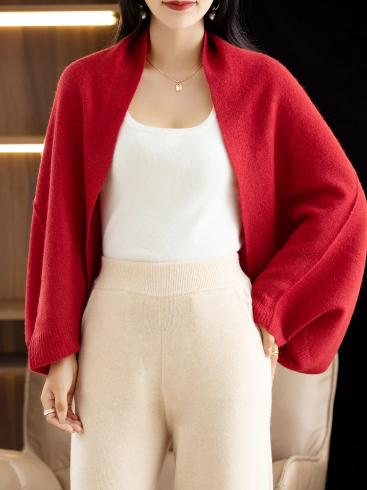 أنيقة رائعة سترة وشاح 100% ميرينو الصوف تريكو يلتف ثنائي الغرض تكييف الهواء بطانية لينة الدافئة الرقبة هدية #5