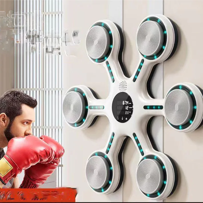 Electric Smart Music Wall Mount Boxing Punch Machine with EVA & Leather Material view 2