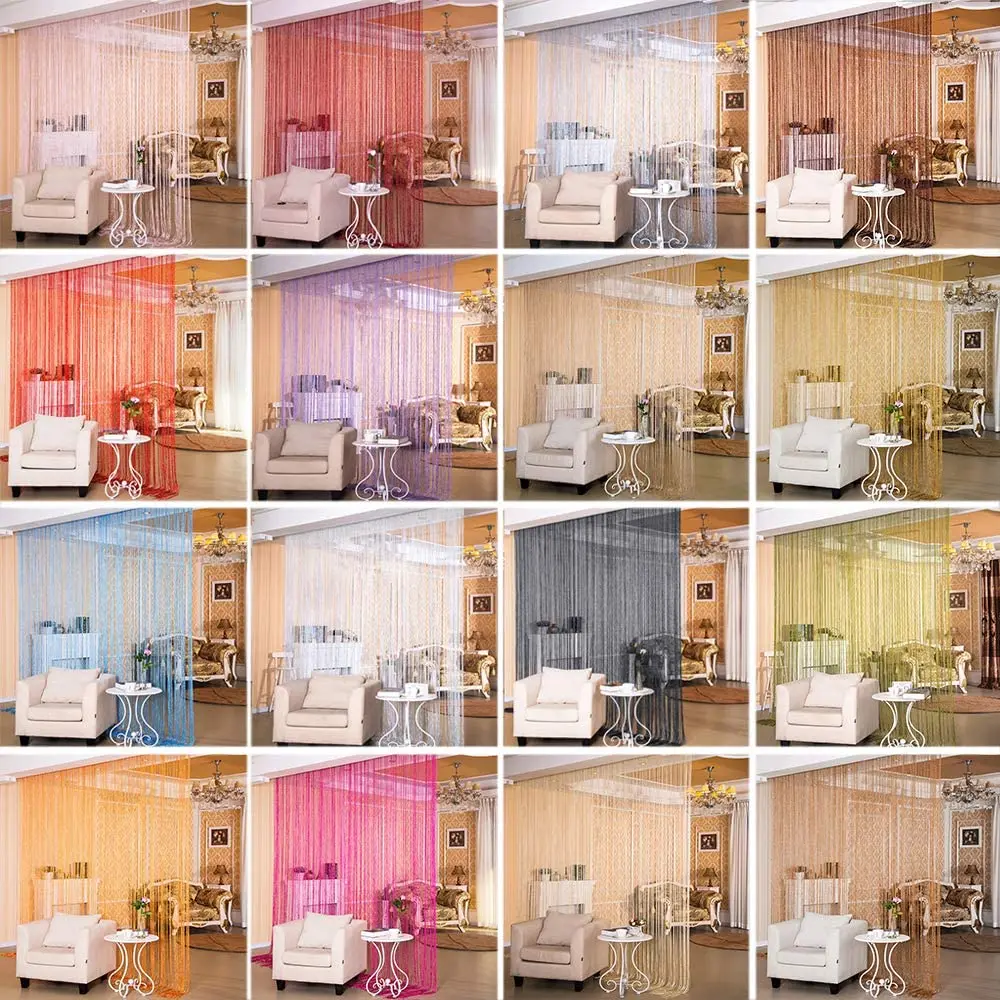 300x290cm Decorative Door String Curtains Wall Panel Tassels Blinds Room Divider for Wedding Party Restaurant Home