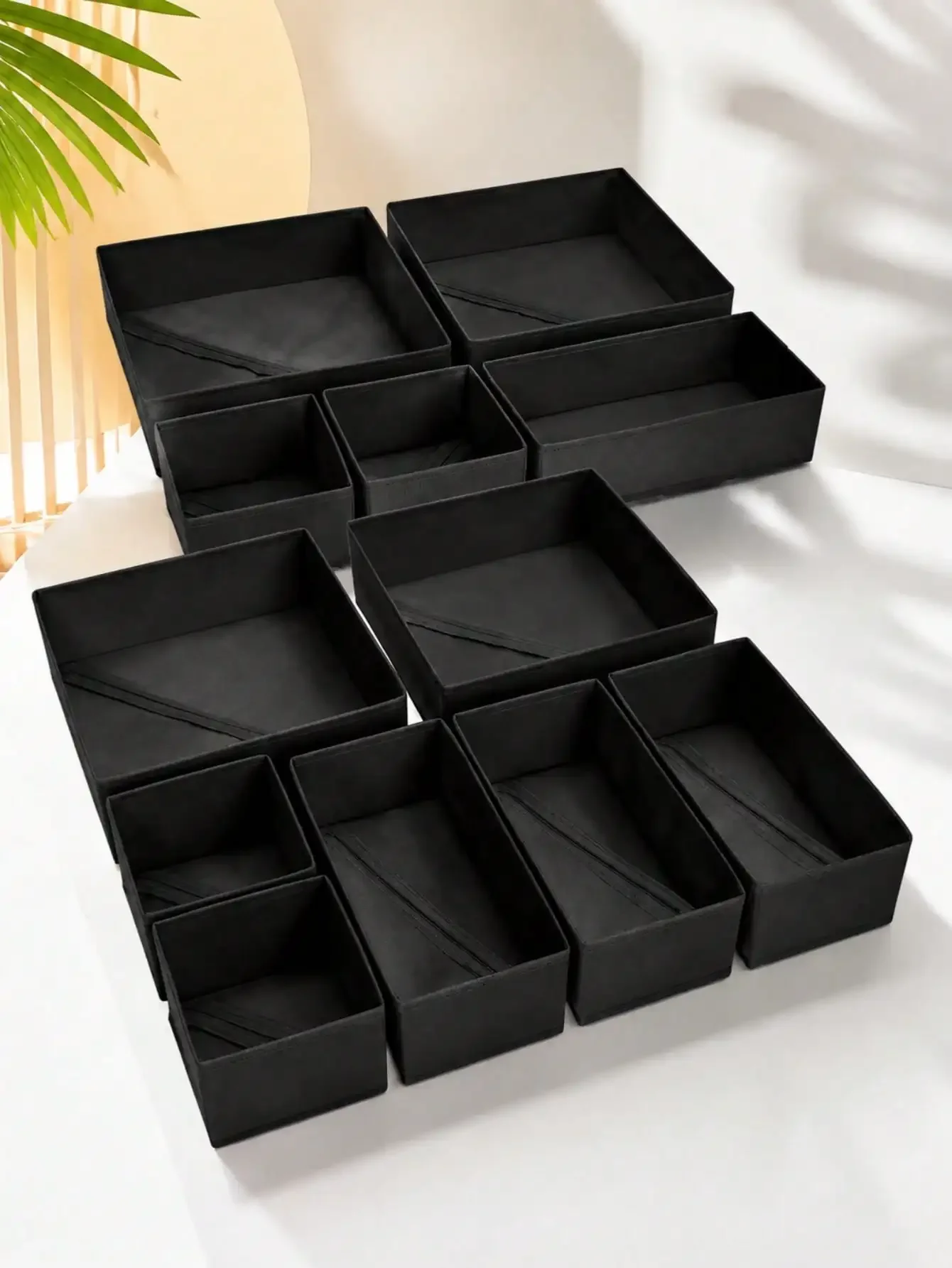 2026 Foldable Fabric Storage Box Closet Organizer Drawer Divider For Clothes Underwear Bras Socks Lingerie Wardrobe Space Saving Home Decor Dorm Room Essential Black Storage Bin Container Household Must Have