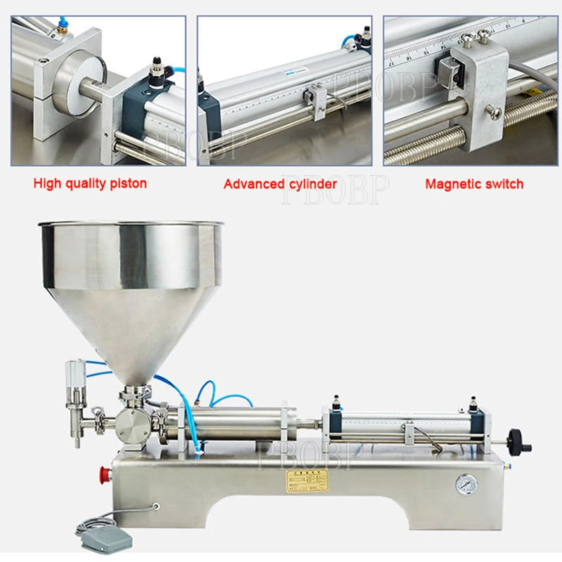 Pneumatic Single Head Hand Soap Gel Sanitizer Filling Machine 1 Year Warranty for Beverage Glass and Oil Packaging