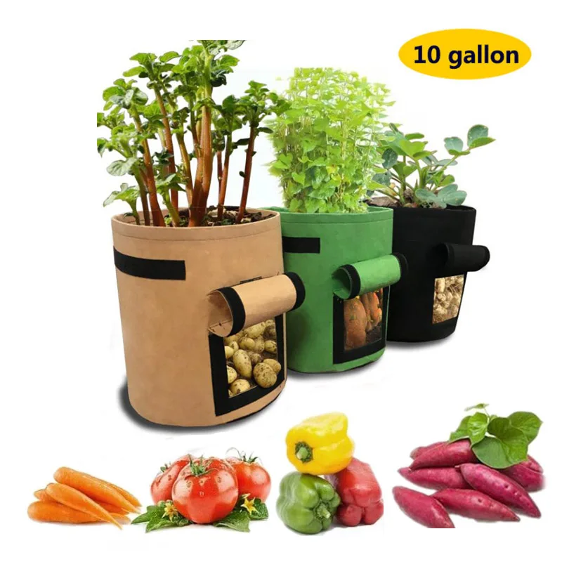 35*40cm 10 Gallon Plant Grow Bags Potato Fabric Flower Pot Planting Gardening Jardin for Garden Tools