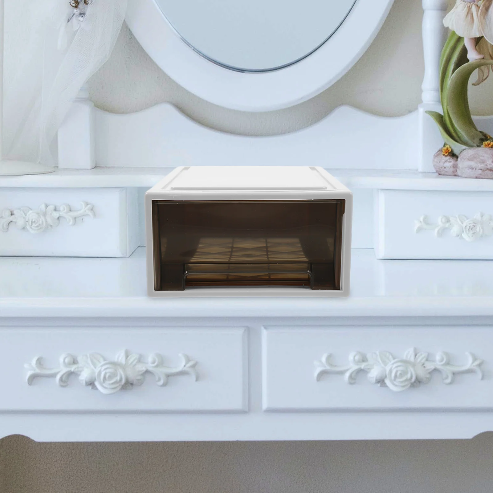 

Plastic Drawer Storage Organizer Large Capacity Stackable Design For Clothes Blankets Quilt Wardrobe Bathroom Study Closet