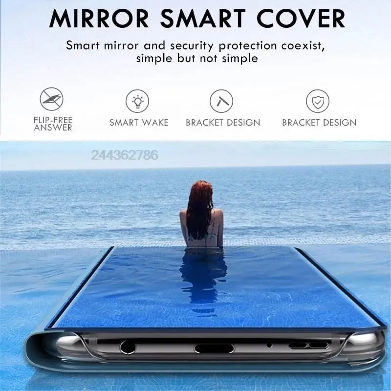 For Xiaomi 13T Pro Case Smart Mirror Leather Flip Magnetic Book Holder Back Cover Xiaomi13T Mi 13TPro Xaomi Xiomi Xiami 13 T 5G