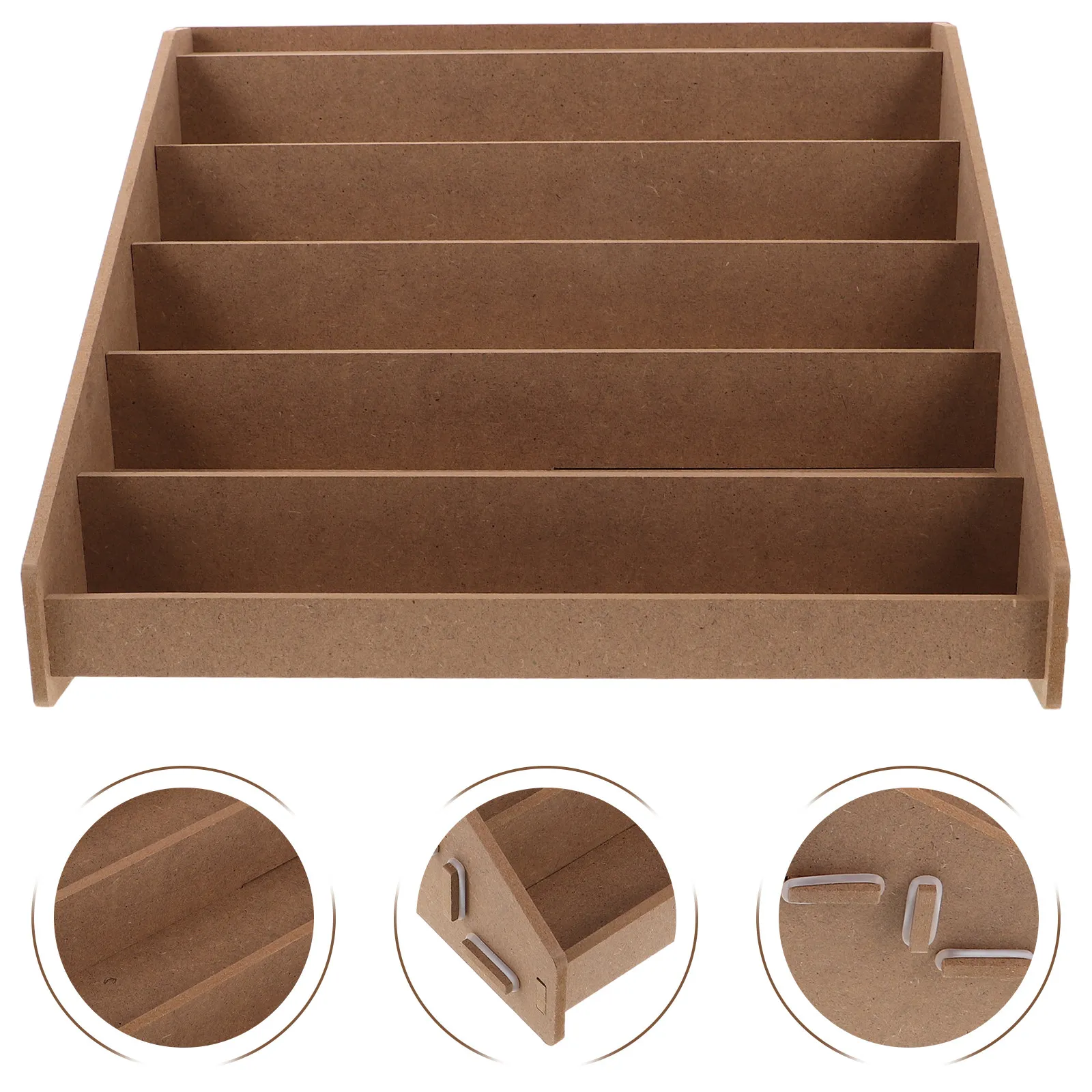 

Wooden Paint Storage Rack 5-Tier Pigment Bottle Holder Painting Tool Organizer for Artists Hobbyists Professional Art Studio