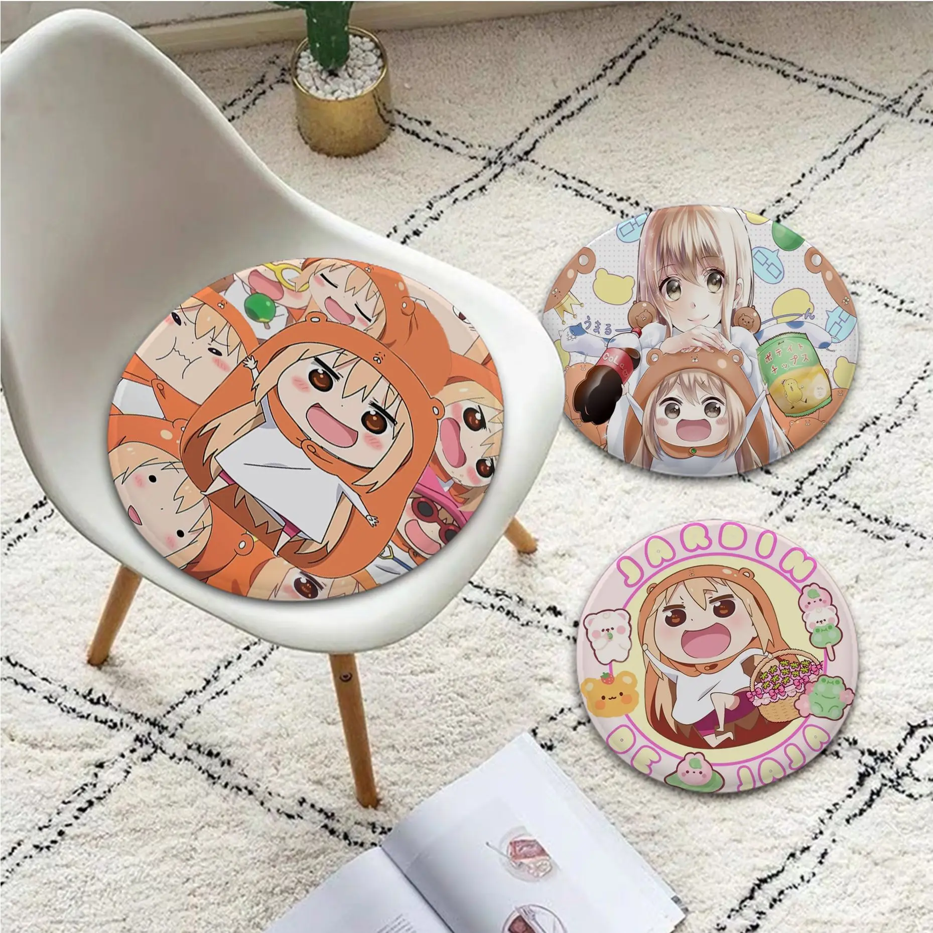 

Cute Umaru Chan Anime Round Chair Cushion Soft Office Car Seat Comfort Breathable 45x45cm Chair Mat Pad