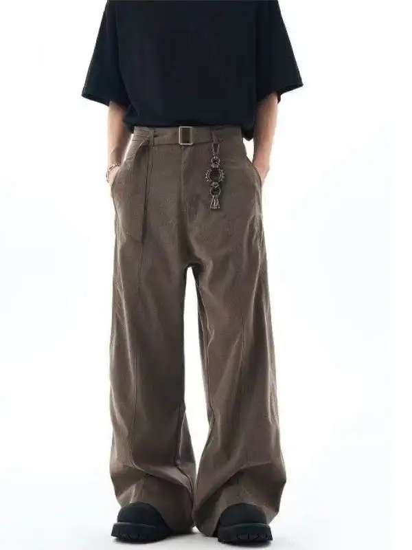 

Американские брюки Cleanfit с дугообразным поясом и широкими штанинами, летние модные брендовые брюки Little West, свободные повседневные мужские брюки в стиле ретро