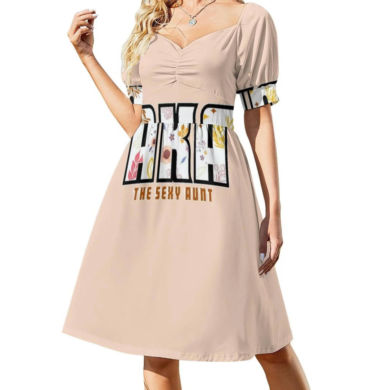 Aka The Sexy Aunt فستان بوهيمي بدون أكمام متعدد الطباعة فستان حفلات عطلة الشاطئ Aka معروف أيضًا كامرأة مثيرة للعمة المثيرة