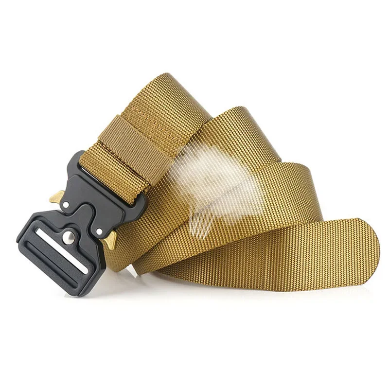 Ceinture DulBelt Militaire à Dégagement Rapide pour Hommes, Structure Magnétique, Armée, html en Plein Air, Multifonction, Toile, Nylon, Taille, Environnement, Nouveau