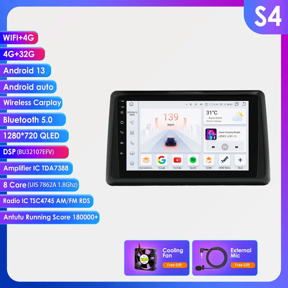Autoradio voor Renault Express 2021 2022 Android Stereo Head Unit Videospeler GPS Touchscreen CARPLAY OBD Auto Intelligent Systems AI Voice 4G WiFi Automotive Monitor Multimedia Speler Video 2 din