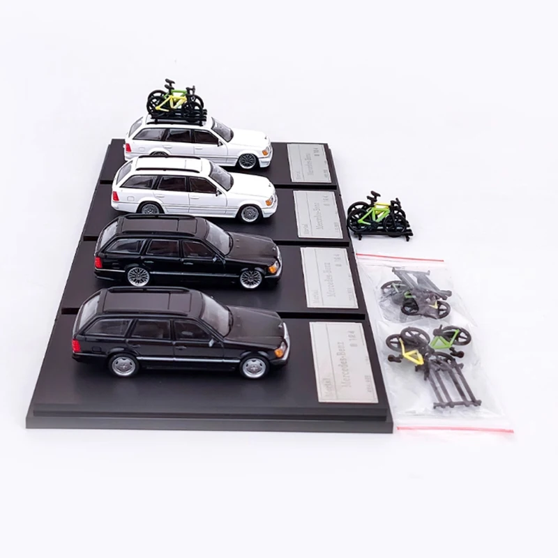 Mortal moulé sous pression 1/64 échelle E300 S124 Version étendue avec modèle de voiture de Simulation en alliage de vélo Collection classique modèle garçon cadeau