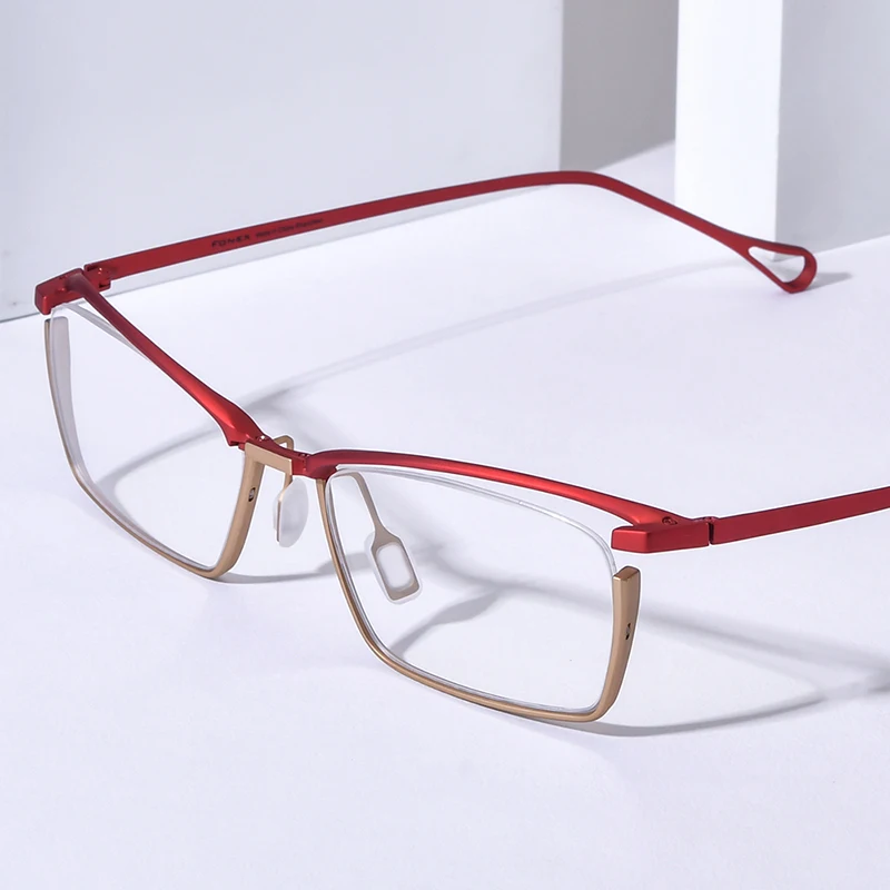 Montura de Gafas FONEX de Titanio Puro para Hombre, Diseño de Marca 2026, Gafas Cuadradas Hechas a Mano en Japón, Ultraligeras, de Alta Calidad, Modelo 85819